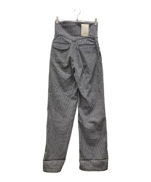 LIVINGTONE（リヴィントーン）livingtone (リヴィントーン) ハイウエストヒッコリーパンツ ネイビー サイズ:Sの古着・服飾アイテム