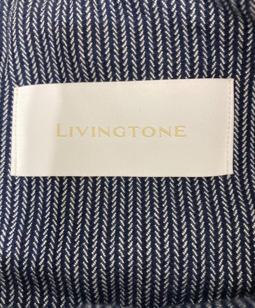 LIVINGTONE（リヴィントーン）livingtone (リヴィントーン) ハイウエストヒッコリーパンツ ネイビー サイズ:Sの古着・服飾アイテム