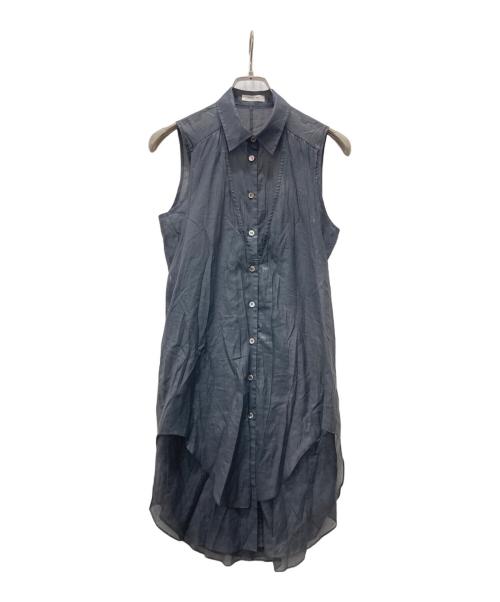 HELMUT LANG（ヘルムートラング）HELMUT LANG (ヘルムートラング) シアーシャツワンピース ネイビー サイズ:Sの古着・服飾アイテム