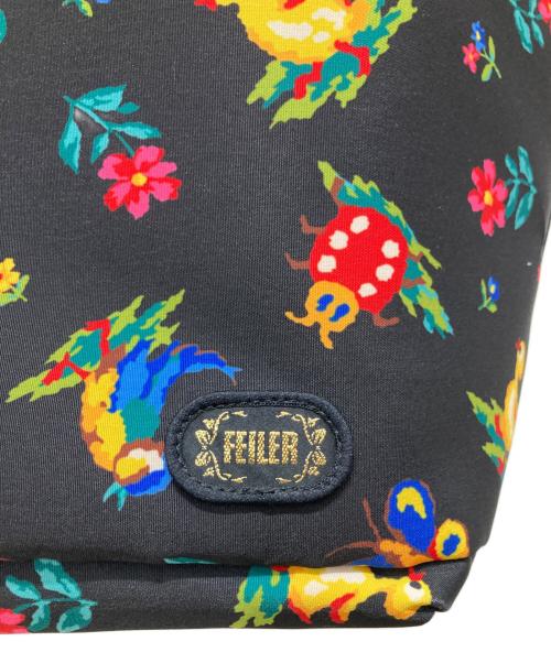 FEILER（フェイラー）FEILER (フェイラー) ハイジ柄ファイユトートバッグ ブラックの古着・服飾アイテム