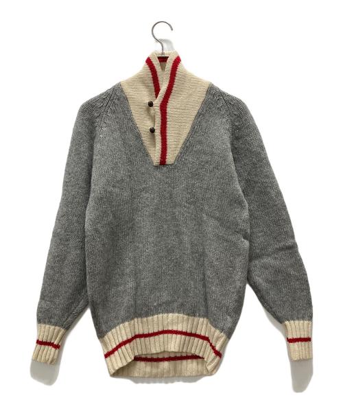 POLO RALPH LAUREN（ポロ・ラルフローレン）POLO RALPH LAUREN (ポロ・ラルフローレン) ショールカラーニット グレー サイズ:表記無しの古着・服飾アイテム