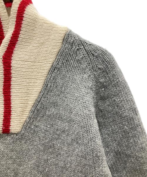 POLO RALPH LAUREN（ポロ・ラルフローレン）POLO RALPH LAUREN (ポロ・ラルフローレン) ショールカラーニット グレー サイズ:表記無しの古着・服飾アイテム