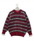 McGREGORマクレガー）の古着「フェアアイルニットセーター」｜レッド