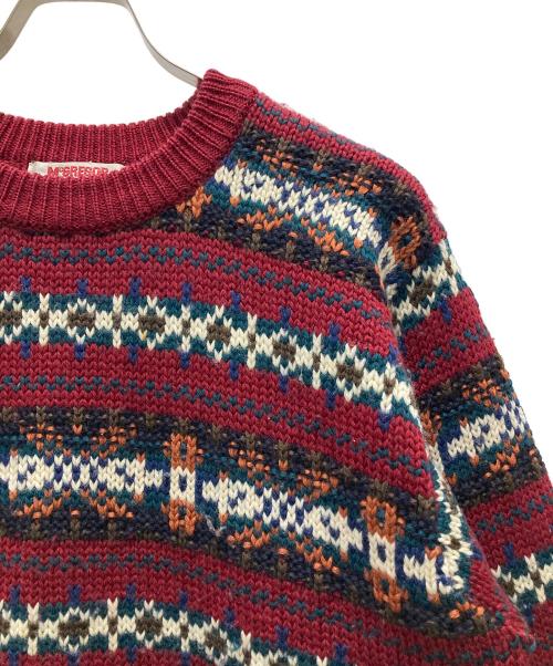 McGREGOR（マクレガー）McGREGOR (マクレガー) フェアアイルニットセーター レッド サイズ:Lの古着・服飾アイテム