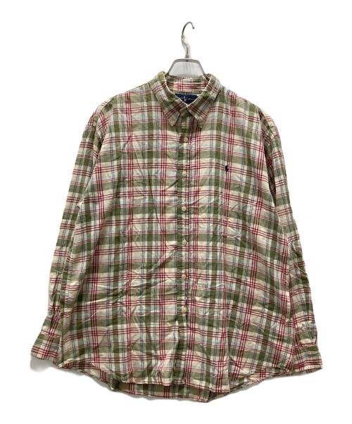 RALPH LAUREN（ラルフローレン）RALPH LAUREN (ラルフローレン) チェックBDシャツ 黄緑 サイズ:Ｌの古着・服飾アイテム