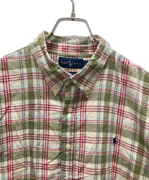 RALPH LAUREN（ラルフローレン）RALPH LAUREN (ラルフローレン) チェックBDシャツ 黄緑 サイズ:Ｌの古着・服飾アイテム