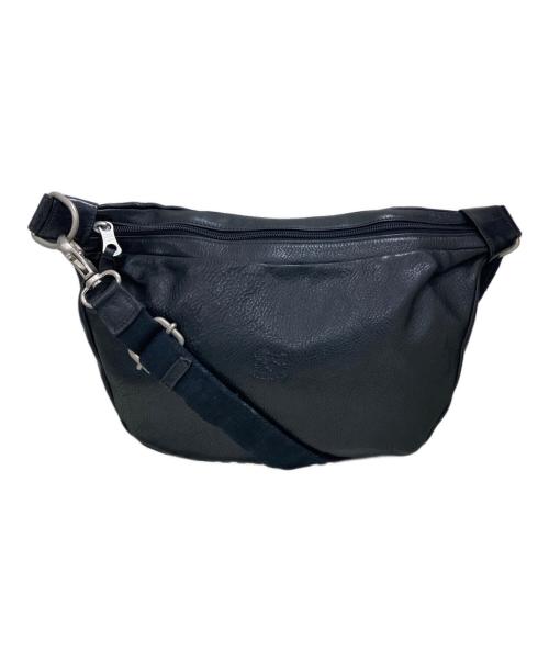 IL BISONTE（イル ビゾンテ）IL BISONTE (イル ビゾンテ) レザーショルダーバッグ ブラックの古着・服飾アイテム