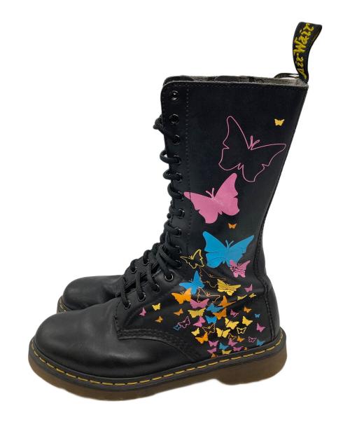 Dr.Martens（ドクターマーチン）Dr.Martens (ドクターマーチン) バタフライデザイン14ホールブーツ ブラック サイズ:UK 7の古着・服飾アイテム