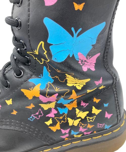 Dr.Martens（ドクターマーチン）Dr.Martens (ドクターマーチン) バタフライデザイン14ホールブーツ ブラック サイズ:UK 7の古着・服飾アイテム