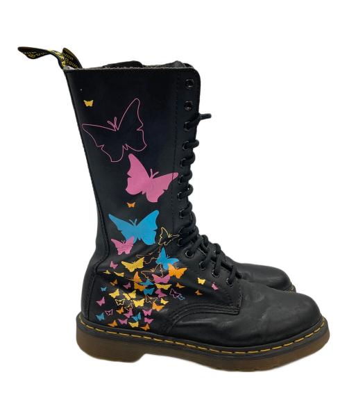 Dr.Martens（ドクターマーチン）Dr.Martens (ドクターマーチン) バタフライデザイン14ホールブーツ ブラック サイズ:UK 7の古着・服飾アイテム
