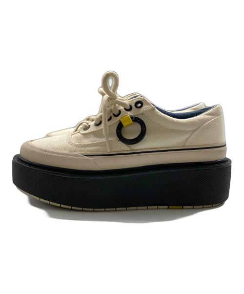 DIESEL（ディーゼル）DIESEL (ディーゼル) プラットフォームスニーカー ベージュ サイズ:24.5の古着・服飾アイテム