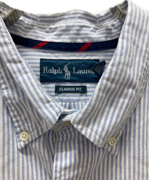 RALPH LAUREN（ラルフローレン）RALPH LAUREN (ラルフローレン) ストライプシャツ ネイビー サイズ:XLの古着・服飾アイテム