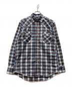 hystericヒステリック）の古着「チェックウエスタンシャツ」｜スカイブルー