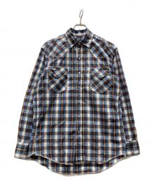 hysteric（ヒステリック）の古着「チェックウエスタンシャツ」｜スカイブルー