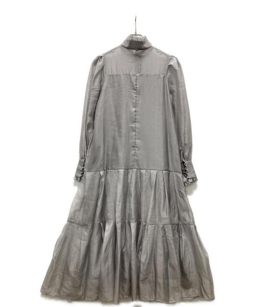 FRAY ID（フレイ アイディー）FRAY ID (フレイ アイディー) ビッグボウタイブラウスワンピース グレーの古着・服飾アイテム