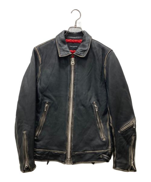 nano・universe（ナノ・ユニバース）nano・universe (ナノ・ユニバース) シングルライダースジャケット ブラック サイズ:Mの古着・服飾アイテム