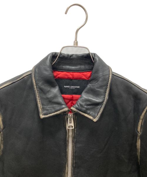 nano・universe（ナノ・ユニバース）nano・universe (ナノ・ユニバース) シングルライダースジャケット ブラック サイズ:Mの古着・服飾アイテム