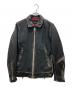 nano・universe（ナノ・ユニバース）の古着「シングルライダースジャケット」｜ブラック