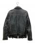 nano・universe (ナノ・ユニバース) シングルライダースジャケット ブラック サイズ:M：6000円