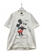 FRUIT OF THE LOOMフルーツオブザルーム）の古着「USA製ミッキープリントTシャツ」｜ホワイト