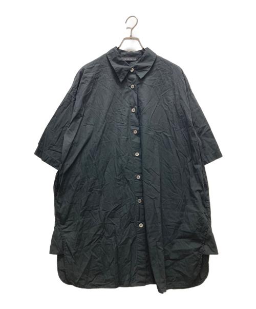 mizuiro-ind（ミズイロインド）mizuiro-ind (ミズイロインド) シャツワンピース ブラック サイズ:Freeの古着・服飾アイテム