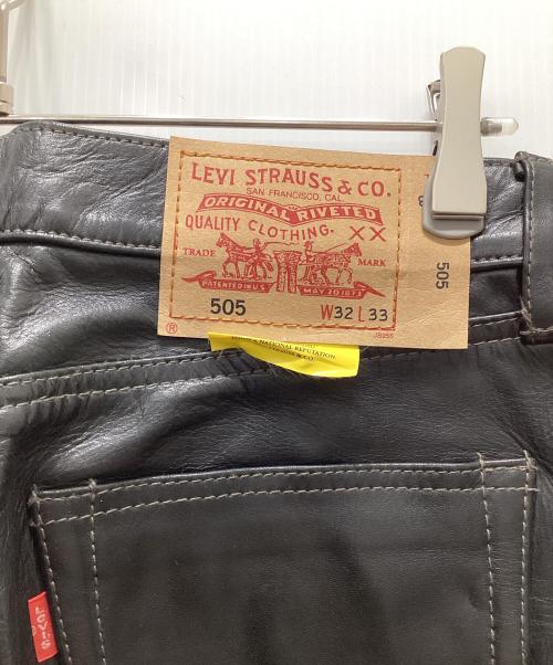 LEVI'S（リーバイス）LEVI'S (リーバイス) 505 レザーパンツ ブラック サイズ:32の古着・服飾アイテム