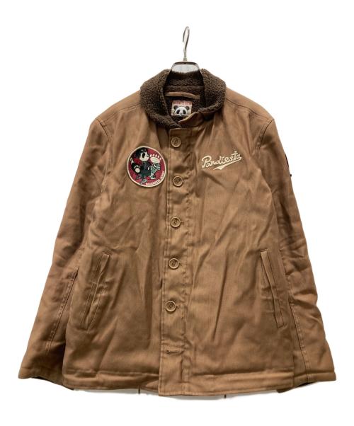 pandiesta japan（パンディエスタ ジャパン）pandiesta japan (パンディエスタ ジャパン) ヘビーツイルN-1ジャケット ブラウン サイズ:XLの古着・服飾アイテム