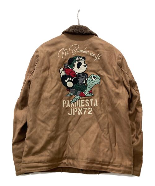 pandiesta japan（パンディエスタ ジャパン）pandiesta japan (パンディエスタ ジャパン) ヘビーツイルN-1ジャケット ブラウン サイズ:XLの古着・服飾アイテム
