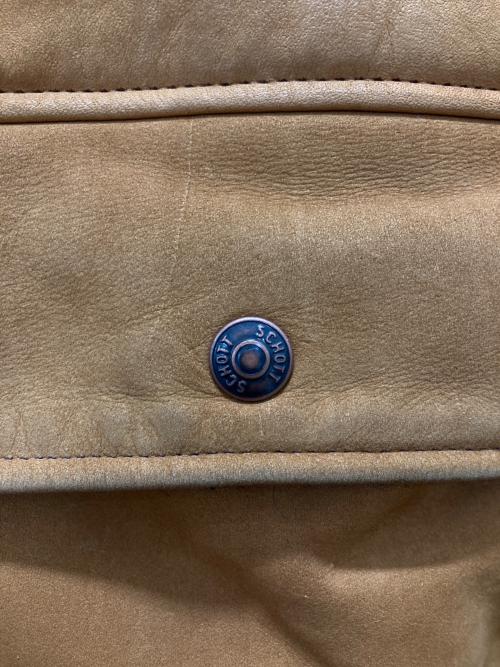 Schott（ショット）Schott (ショット) レザーカーコート ブラウン サイズ:40の古着・服飾アイテム