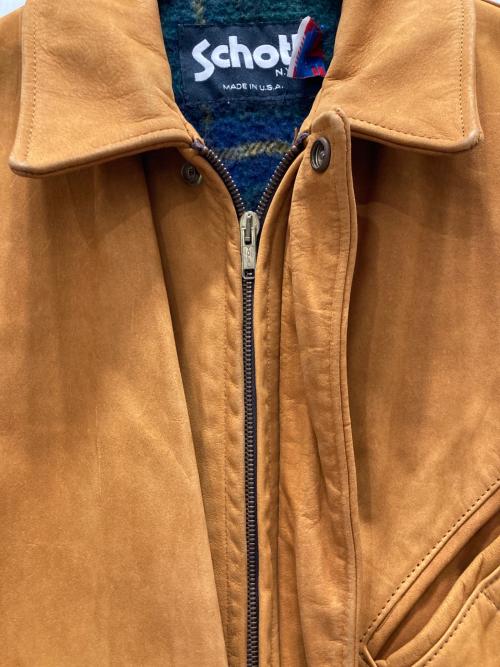 Schott（ショット）Schott (ショット) レザーカーコート ブラウン サイズ:40の古着・服飾アイテム