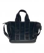 adidasアディダス）の古着「モノグラム メッシュ キャンバス ミニショッパーバッグ」｜ブラック