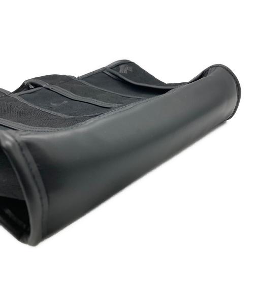 adidas（アディダス）adidas (アディダス) モノグラム メッシュ キャンバス ミニショッパーバッグ ブラックの古着・服飾アイテム