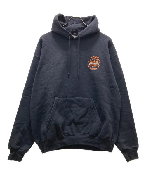 HARLEY-DAVIDSON（ハーレーダビッドソン）HARLEY-DAVIDSON (ハーレーダビッドソン) プルオーバーパーカー ブラック サイズ:Mの古着・服飾アイテム