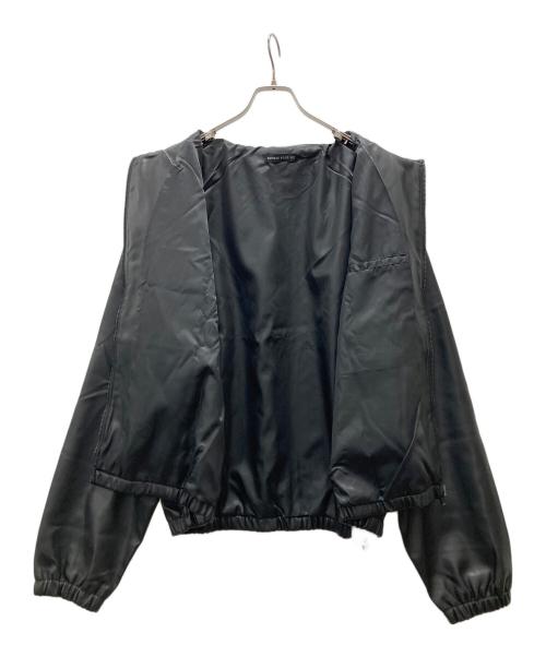 DOUBLE FOUR SIX（DOUBLE FOUR SIX）DOUBLE FOUR SIX (DOUBLE FOUR SIX) フェイクレザージャケット ブラック サイズ:Lの古着・服飾アイテム