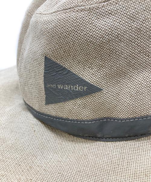 and wander（アンドワンダー）and wander (アンドワンダー) ペーパークロスハット アイボリーの古着・服飾アイテム