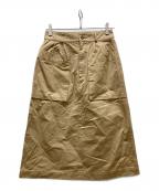 MHLエムエイチエル）の古着「コットンスカート」｜ベージュ