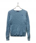 POLO RALPH LAURENポロ・ラルフローレン）の古着「ケーブルニット」｜スカイブルー