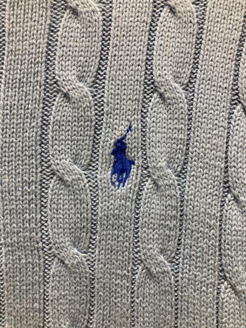 POLO RALPH LAUREN（ポロ・ラルフローレン）POLO RALPH LAUREN (ポロ・ラルフローレン) ケーブルニット スカイブルー サイズ:Mの古着・服飾アイテム
