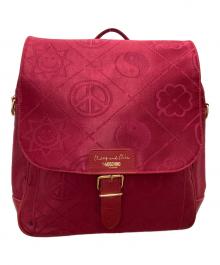 MOSCHINO CHEAP&CHIC（モスキーノ チープ アンド シック）の古着「ジャガード2WAYバッグ」｜レッド