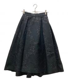 UNITED TOKYO（ユナイテッドトーキョー）の古着「フクレフラワースカート」｜ブラック