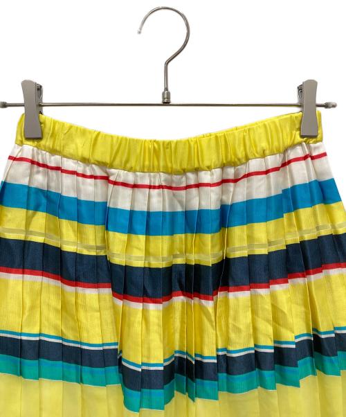 Diagram GRACE CONTINENTAL（ダイアグラム グレースコンチネンタル）Diagram GRACE CONTINENTAL (ダイアグラム グレースコンチネンタル) カラフルボーダープリーツスカート マルチカラー サイズ:36の古着・服飾アイテム