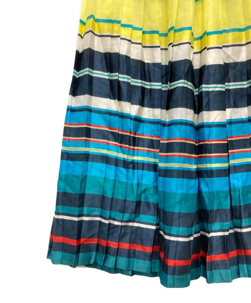 Diagram GRACE CONTINENTAL（ダイアグラム グレースコンチネンタル）Diagram GRACE CONTINENTAL (ダイアグラム グレースコンチネンタル) カラフルボーダープリーツスカート マルチカラー サイズ:36の古着・服飾アイテム