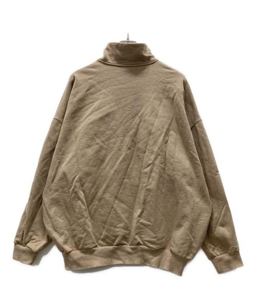 KEBOZ（ケボズ）KEBOZ (ケボズ) ハーフジップスウェット ベージュ サイズ:LARGEの古着・服飾アイテム