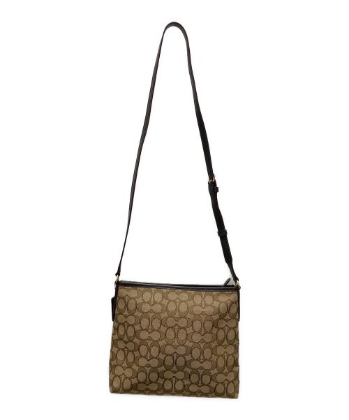 COACH（コーチ）COACH (コーチ) シグネチャーショルダーバッグ ベージュの古着・服飾アイテム