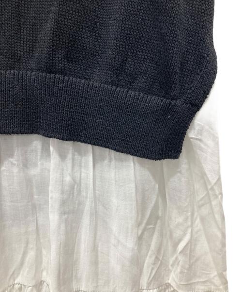 KUMIKYOKU（クミキョク）KUMIKYOKU (クミキョク) 切替ニットワンピース ブラック サイズ:6の古着・服飾アイテム