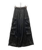 HAREハレ）の古着「サテンカーゴパンツ」｜ブラック