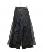 HAREハレ）の古着「シアーレイヤードパンツ」｜ブラック