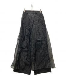 HARE（ハレ）の古着「シアーレイヤードパンツ」｜ブラック