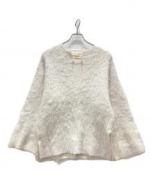 acka（エーシーケーエー）の古着「モヘアニット/ mohair flare knit」｜ホワイト
