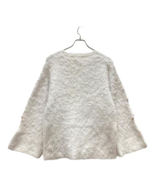 acka（エーシーケーエー）acka (エーシーケーエー) モヘアニット/ mohair flare knit ホワイト サイズ:Fの古着・服飾アイテム